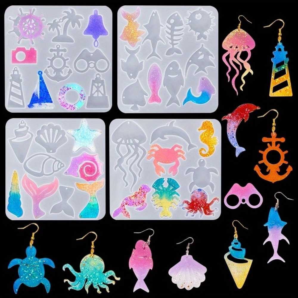 Aquarium Marine - De oorbel- en hangermalenset met oceaan-thema