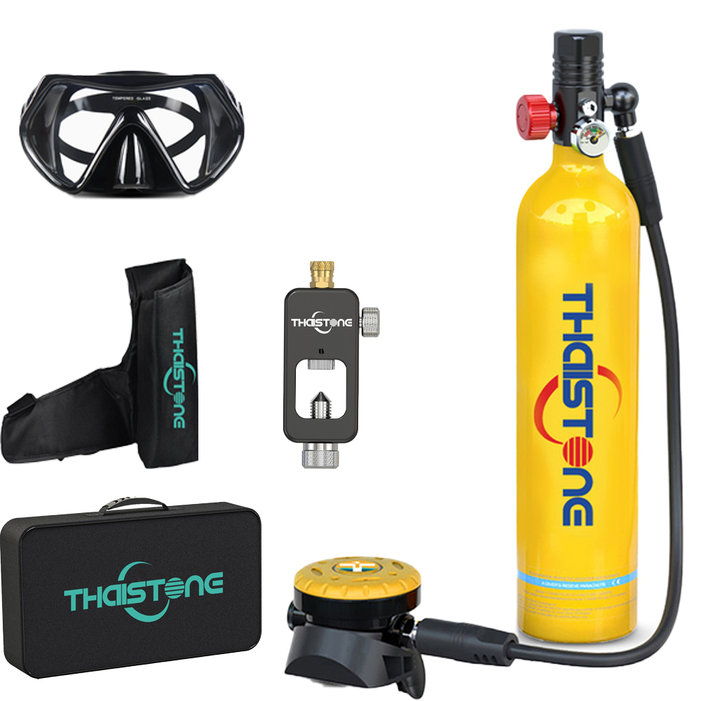 Marine Aquarium Equipment - THAISTONE-1L Draagbare Duikfles Onderwater Zuurstoftank Professionele