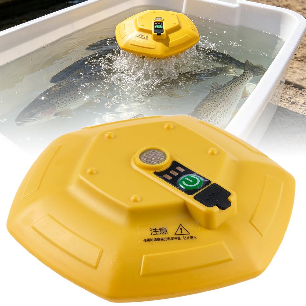 Marine Aquarium Equipment - Draagbare drijvende visbak zuurstofpomp, 3000mAh oplaadbare