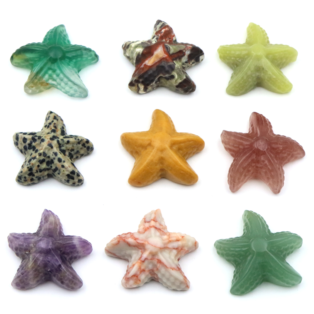 Aquarium Marine - 35mm Zeester Vorm Standbeeld Zeedier Natuursteen