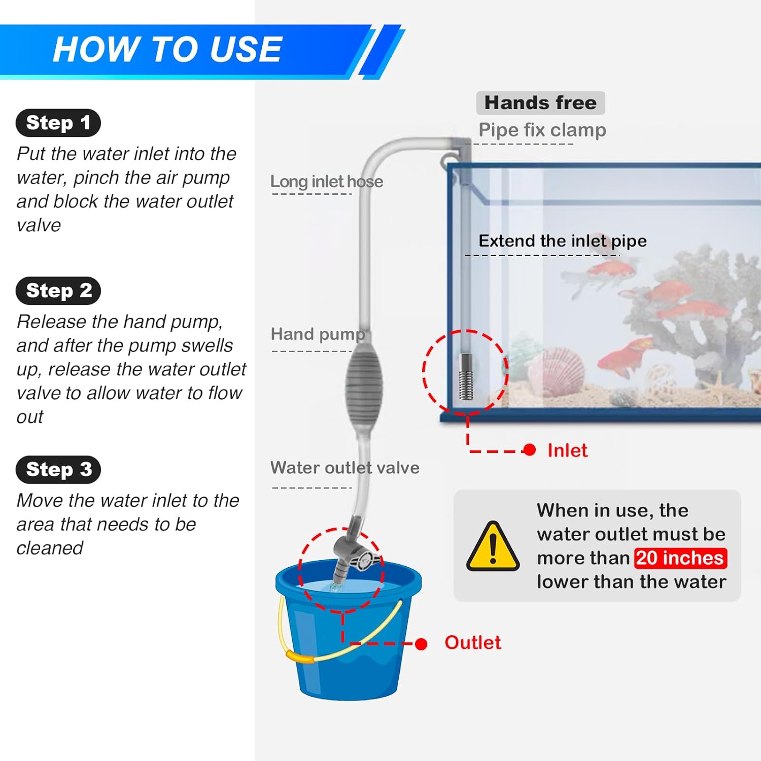 Grote aquarium aquarium sifon  - Marine Aquarium Kit recensie en prijs