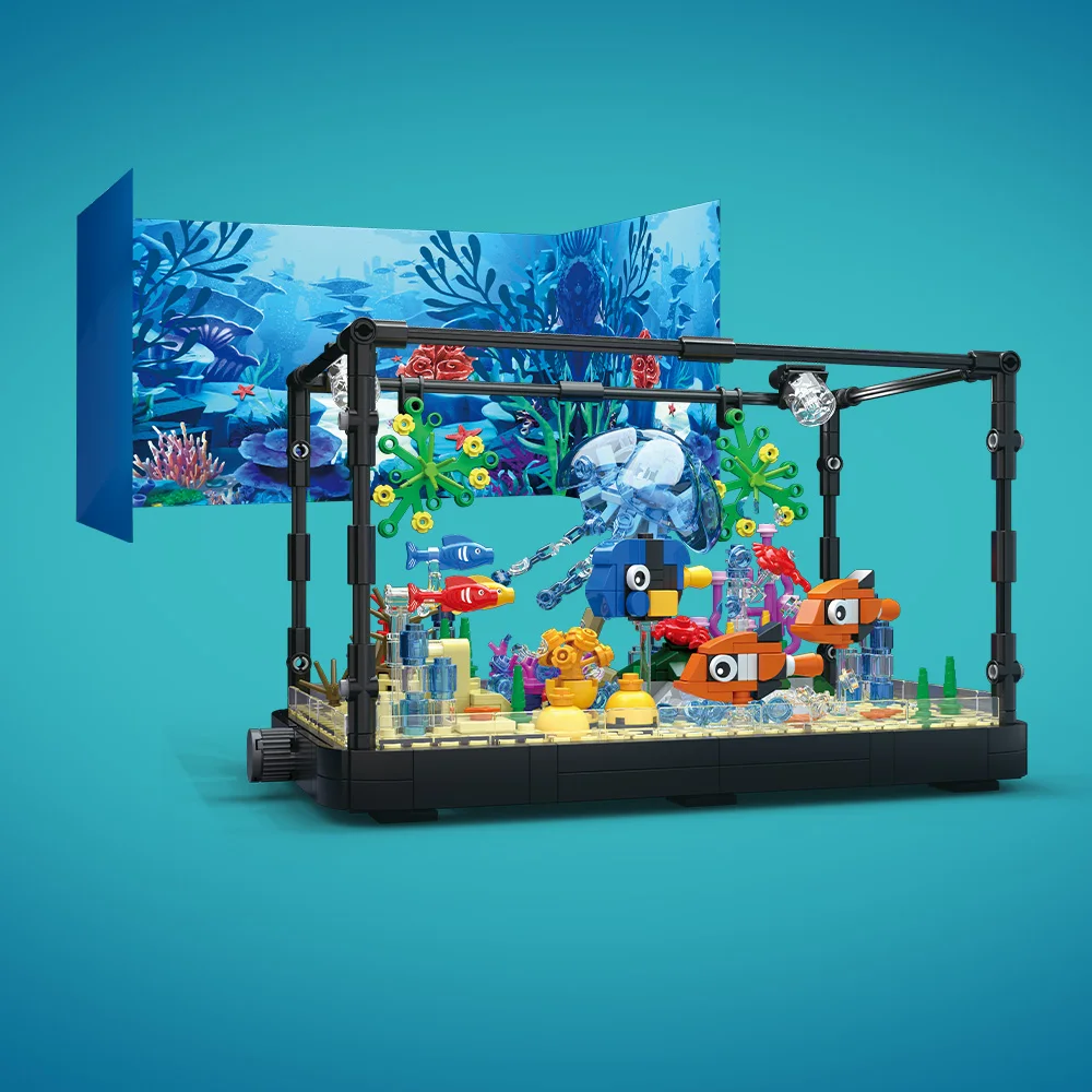 Aquarium bouwsteenset met lich - Marine Aquarium Kit recensie en prijs