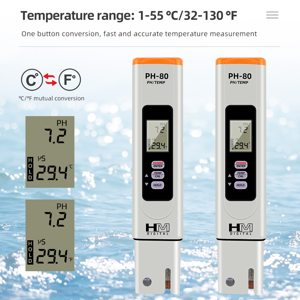 Digitale PH-meter HM PH-80 PH- - Marine Aquarium Hydrometer recensie en prijs